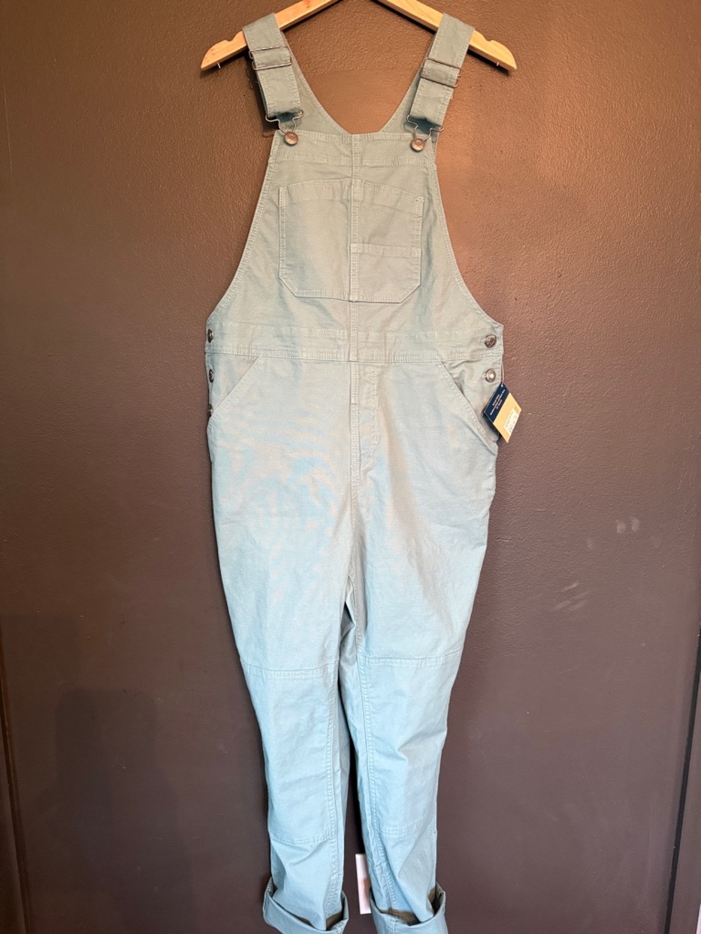 Blue Mountain Teal Green Cotton Overalls
